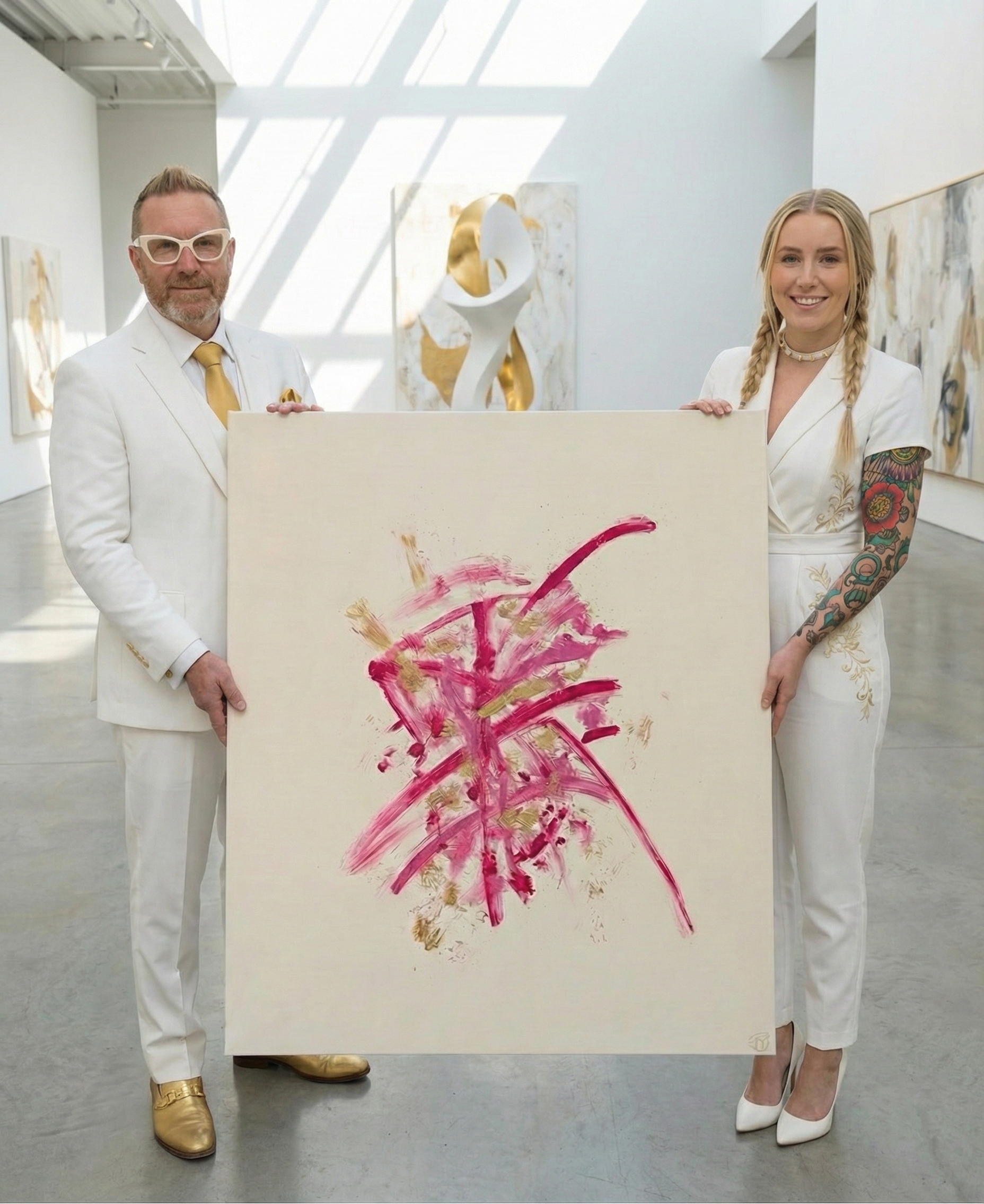 Fredrik and September presenting PINK DRESS